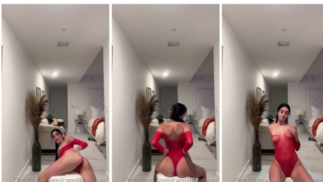 Camilla Araujo Red Mesh Bodysuit Onlyfans Ppv Video Leaked
