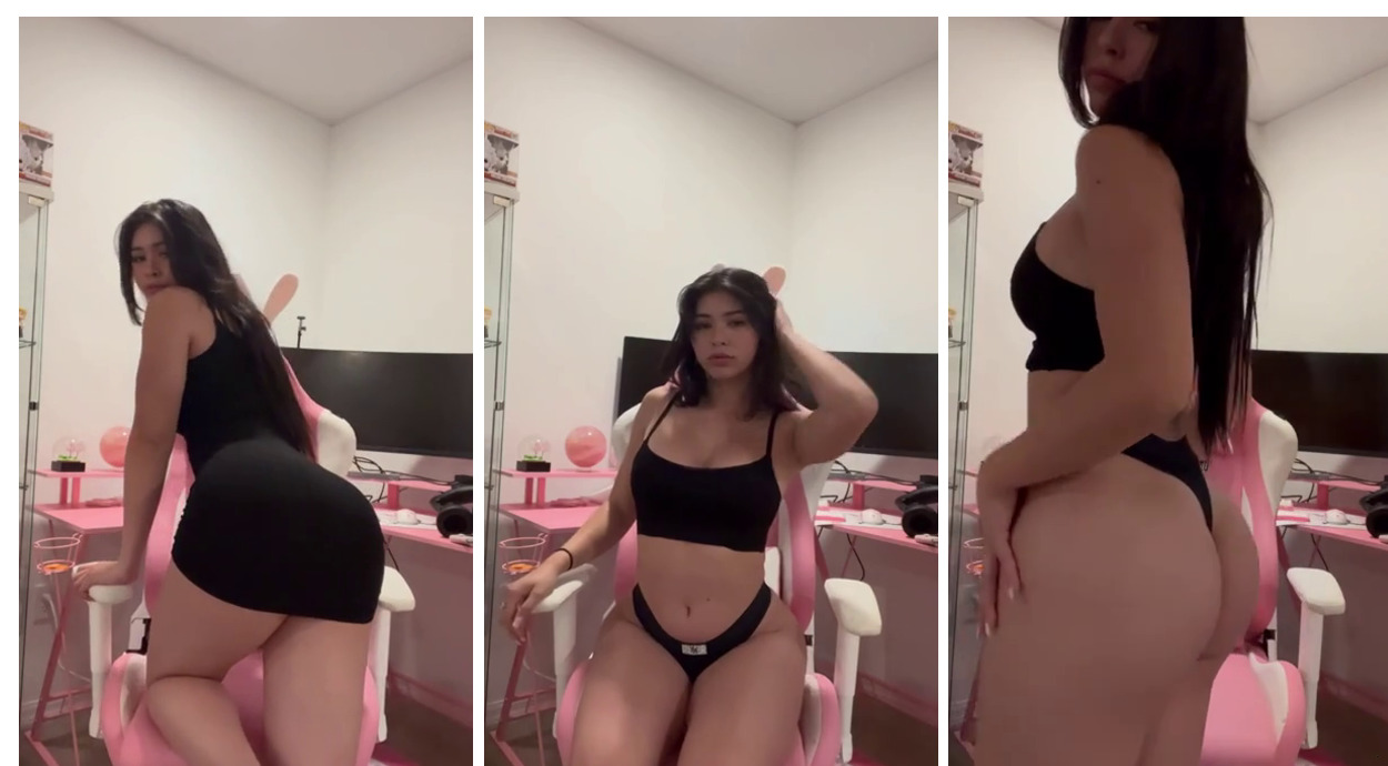 Aishah Sofey Kawaii Sofey Black Dress Strip Tease Video