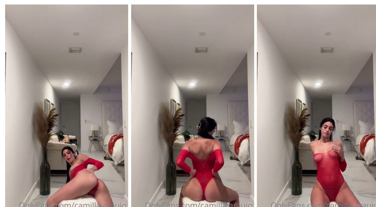 Camilla Araujo Red Mesh Bodysuit Onlyfans Ppv Video