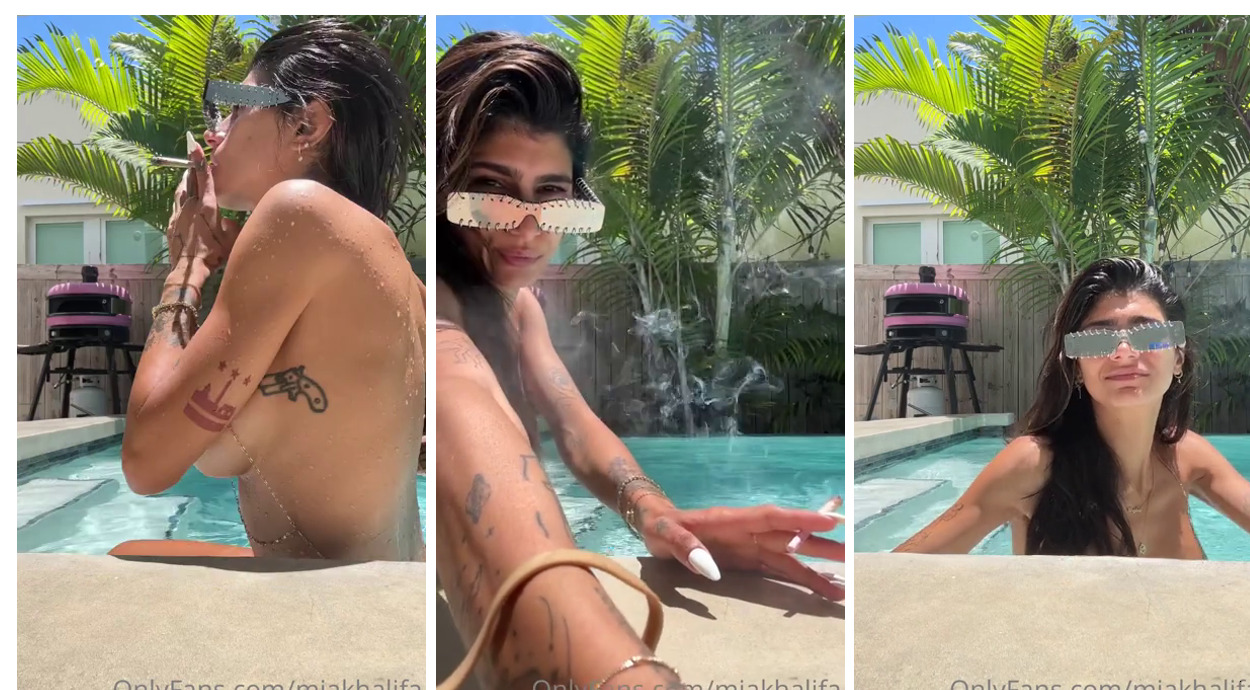 Mia Khalifa Swimming Pool Tease Video