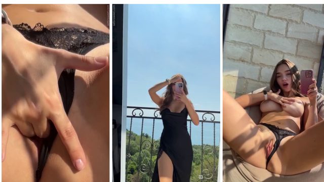 Selti Ppv Black Dress Strip Masturbation Selfie Video