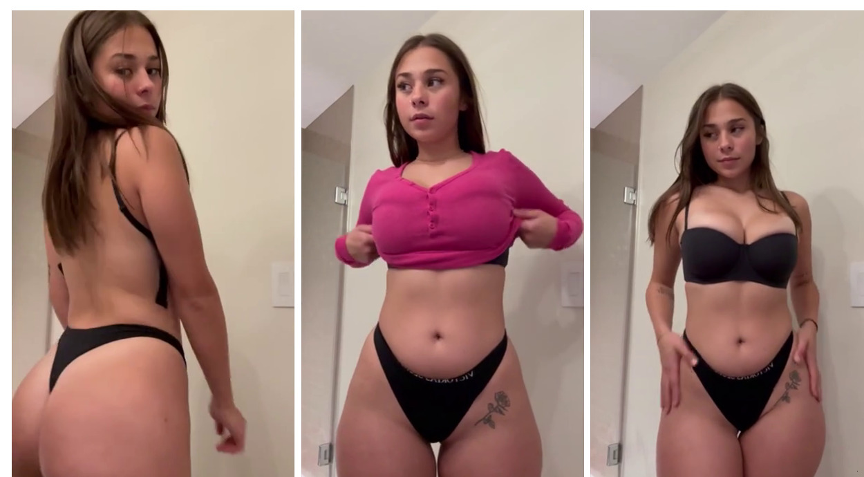 Sophieraiin White Shorts Strip Ass Teasing Video