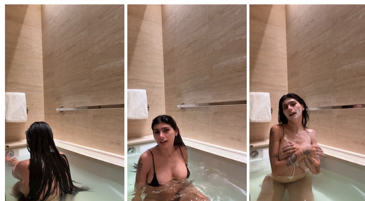 Mia Khalifa Naked In The Tub Video