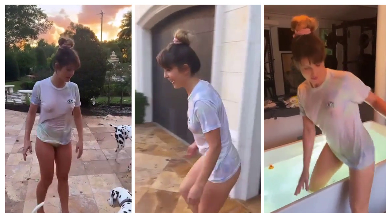 Amanda Cerny Nipple Wet T Shirt Onlyfans Video