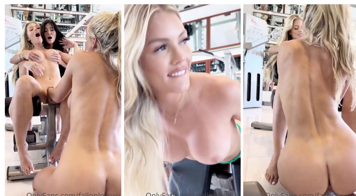 Scarlettkissesxo Lesbian Threesome In Gym Video