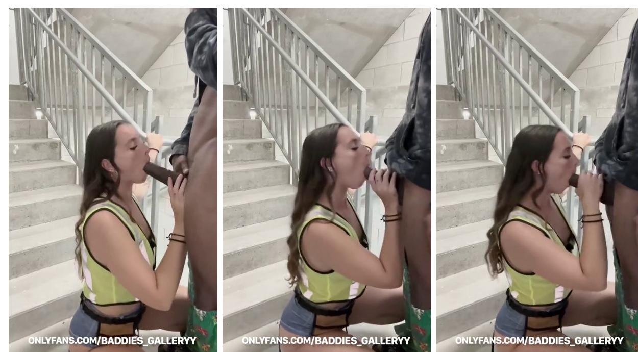 Ashley Aoki Stairwell Blowjob OF Video Free