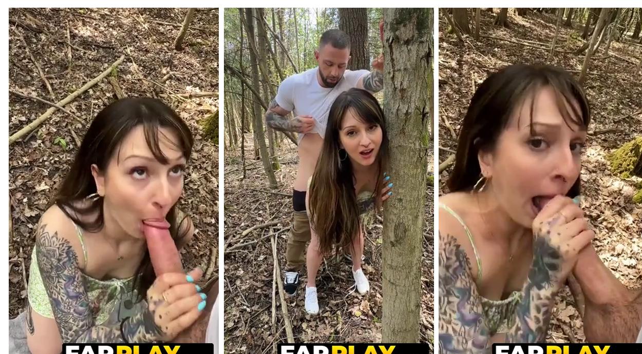 Catandthebat Forest Blowjob Sex Tape With Facial Video