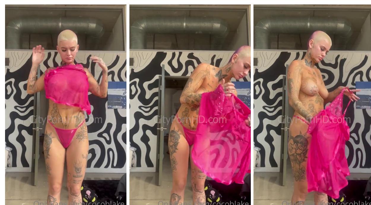 Coco Blake Nude Big Boobs In Pink Dress Onlyfans Video