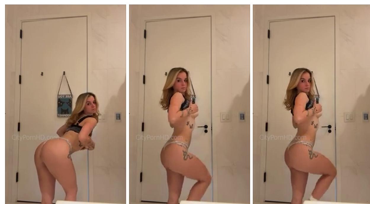 Kaitlyn Krems Onlyfans Video  Topless Handbra Thong Tease