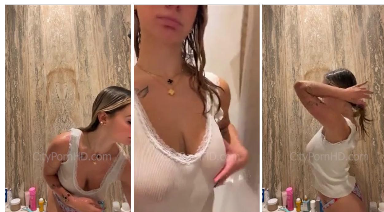 Kaitlyn Krems See Through Wet T Shirt Shower By Onlyfans