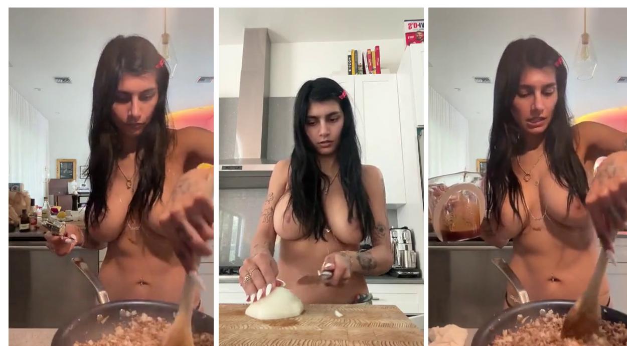 Mia Khalifa Fully Nude Cooking Onlyfans Leak