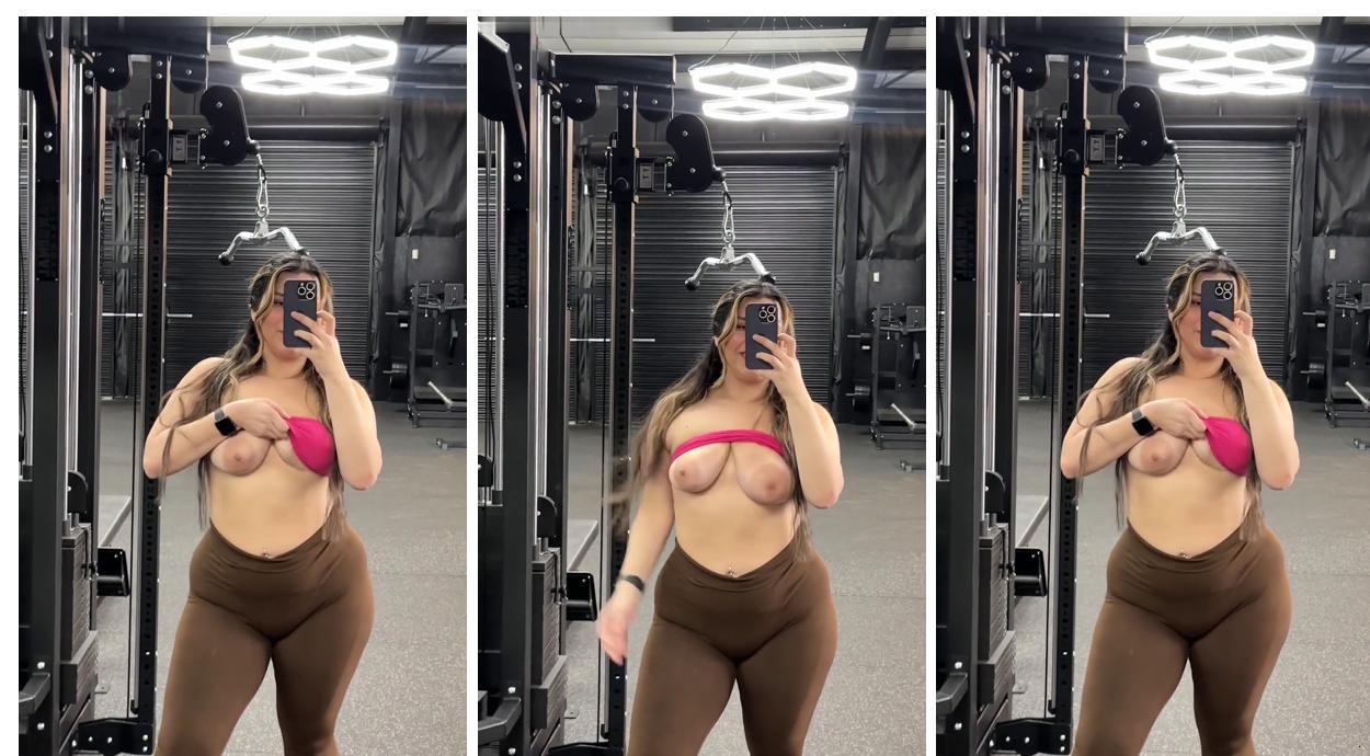 Naduhlycabral Flashing Her Big Nude Tits On Public Gym Onlyfans Video